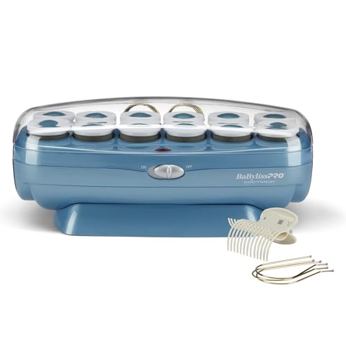 BaBylissPRO Jumbo Hot Rollers, Nano Titanium Hair Styling Tools & Appliances, 12 Count, (Pack of 1) BABNTCHV15